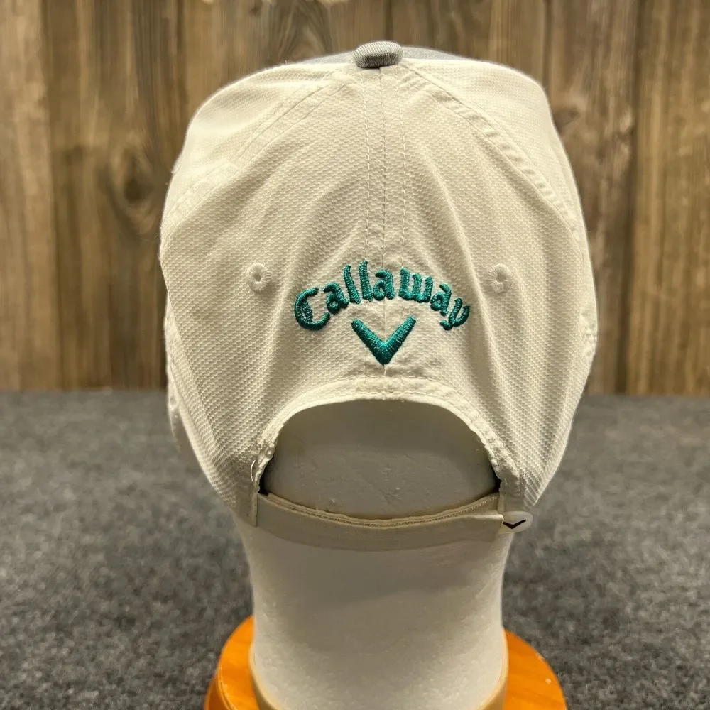 Callaway Top‎ Golf Big Logo Cap Adult Adjustable Strap Gray Embroidered Hat